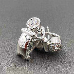 Crystal earrings in 925 sterling silver